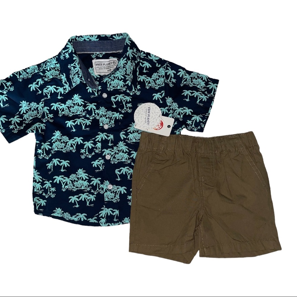 NWT Boys Free Planet baby outfit set.